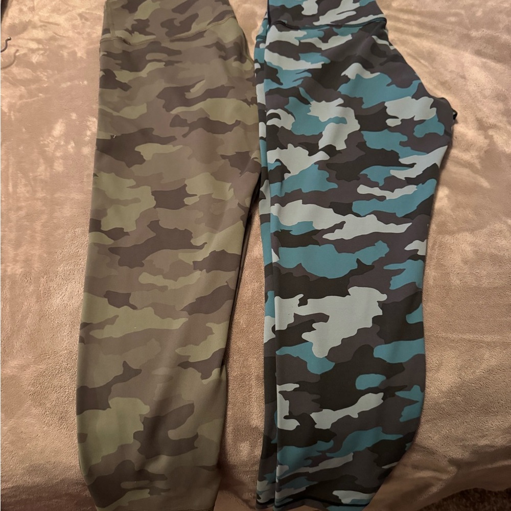 Lululemon camo leggings bundle barely used